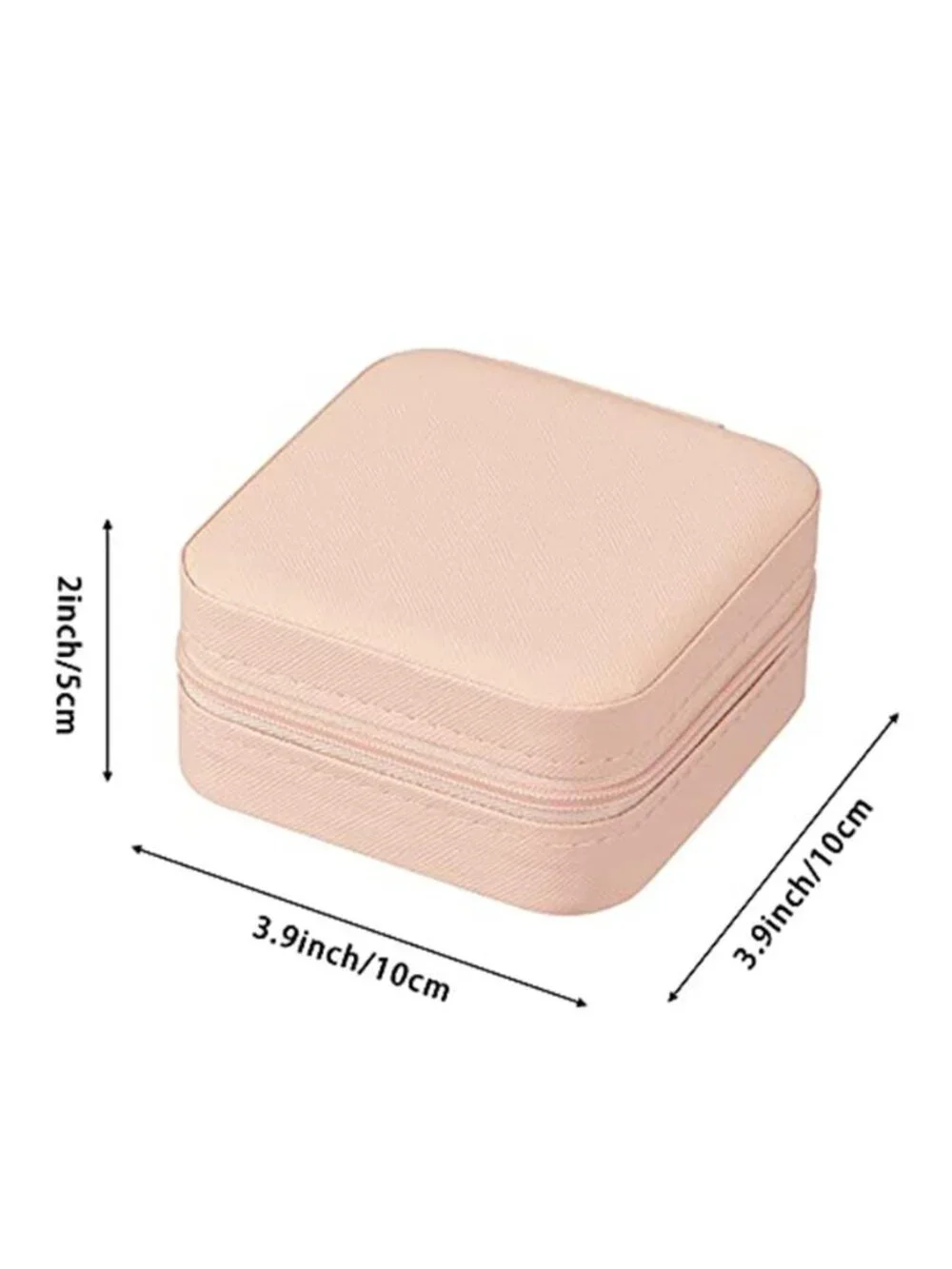 Pink Travel Jewelry Box Organizer Case PU Leather Ring Earring Necklace Holder